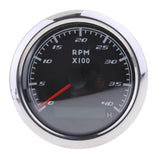 Max Marine RPM Tachometer Gauge LCD Hour Meter 9-32V 0-4000 RPM 85mm