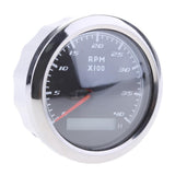 Max Marine RPM Tachometer Gauge LCD Hour Meter 9-32V 0-4000 RPM 85mm