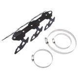 Max 24cm Motorcycle Exhaust Muffler Pipe Leg Protector Heat Shield Cover Black