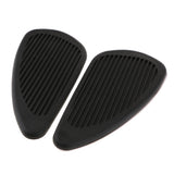 Max Motorcycle Gas Tank Pad Traction Side Fuel Knee Grips Decal Cafe Racer Black