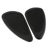 Max Motorcycle Gas Tank Pad Traction Side Fuel Knee Grips Decal Cafe Racer Black