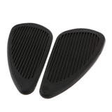 Max Motorcycle Gas Tank Pad Traction Side Fuel Knee Grips Decal Cafe Racer Black