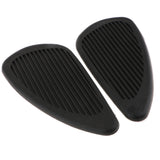 Max Motorcycle Gas Tank Pad Traction Side Fuel Knee Grips Decal Cafe Racer Black