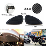 Max Motorcycle Gas Tank Pad Traction Side Fuel Knee Grips Decal Cafe Racer Brown