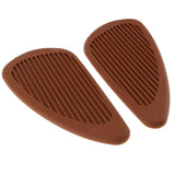 Max Motorcycle Gas Tank Pad Traction Side Fuel Knee Grips Decal Cafe Racer Brown