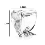 Max Motorbike Retro Triangle LED Headlight for Harley Tourism Suzuki Honda White