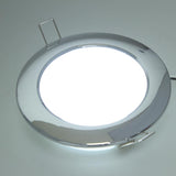 Maxbell Chrome RV Boat Recessed Ceiling Light LED Panel Light DC 12V 4.5W Cool White