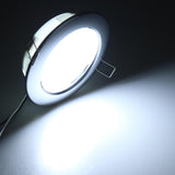 Maxbell Chrome RV Boat Recessed Ceiling Light LED Panel Light DC 12V 4.5W Cool White