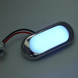 Maxbell 3" LED Oblong Courtesy Light Surface Mount Boat Yacht Stair Deck Garden Blue