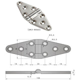 Maxbell 304 Stainless Steel Polished Flush Door Hinge for Boat Marine Home