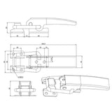 Maxbell 304 Stainless Steel Anti-Rattle Latch Marine Yacht Boat Locker Fastener Clamp Safety Hasp Catch Tool Type 3