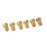 Max M5 Thread Motorcycle Main Jet Kit Carburetor 120-132 6 Size Injector Nozzle