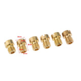 Max M5 Thread Motorcycle Main Jet Kit Carburetor 120-132 6 Size Injector Nozzle