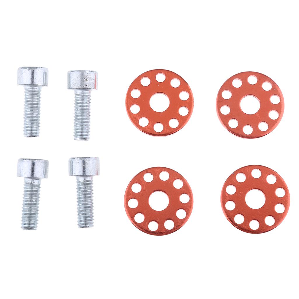 Max Universal Motorcycle Screws License Plate Frame Bolts Fasteners 6mm Orange