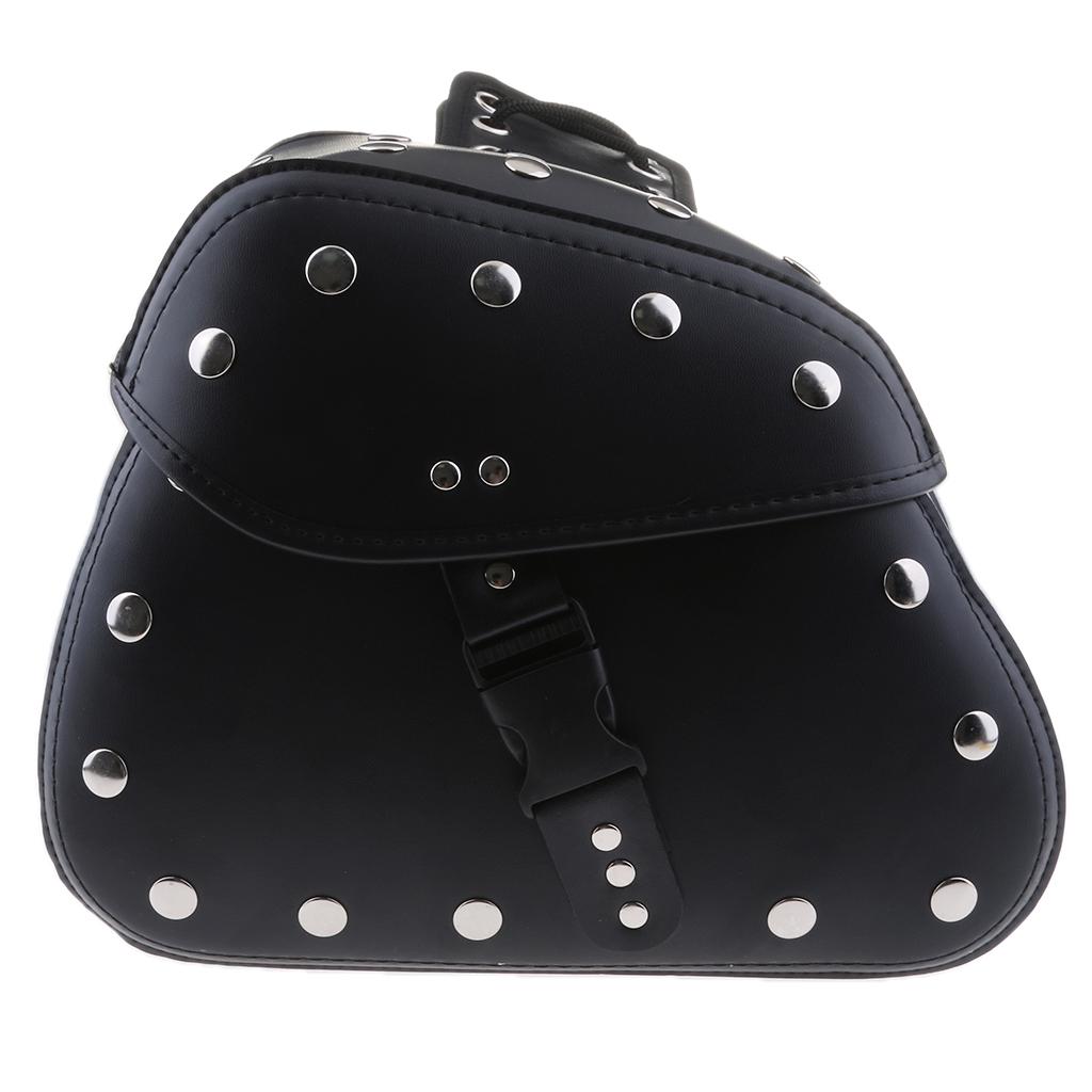 Maxbell Waterproof Motorcycle Saddlebags Motorbike Saddle Bags Storage Tool Pouch Left & Right Side - Black