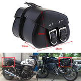 Maxbell Motorcycle Saddle Bags Two Black Leather Side Pouch Panniers PU Leather
