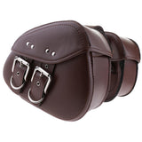 Maxbell MOTORCYCLE BROWN LEATHER SADDLEBAGS for HARLEY 28 x 20 x 10 cm