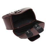Maxbell MOTORCYCLE BROWN LEATHER SADDLEBAGS for HARLEY 28 x 20 x 10 cm