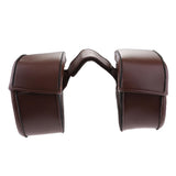 Maxbell MOTORCYCLE BROWN LEATHER SADDLEBAGS for HARLEY 28 x 20 x 10 cm