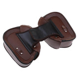 Maxbell MOTORCYCLE BROWN LEATHER SADDLEBAGS for HARLEY 28 x 20 x 10 cm