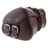 Maxbell MOTORCYCLE BROWN LEATHER SADDLEBAGS for HARLEY 28 x 20 x 10 cm