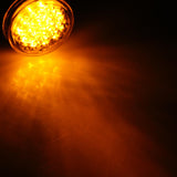 Maxbell Universal 2pcs Round Turn Signal Amber LED Light Orange Lens for Harley Softail