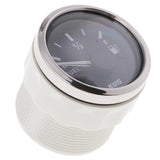 Maxbell 2" 52mm Universal Boat Marine Car Fuel Level Gauge E-1/2-F Stainless Bezel