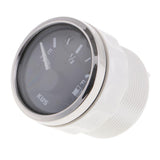 Maxbell 2" 52mm Universal Boat Marine Car Fuel Level Gauge E-1/2-F Stainless Bezel