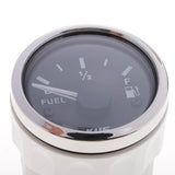 Maxbell 2" 52mm Universal Boat Marine Car Fuel Level Gauge E-1/2-F Stainless Bezel