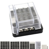 Maxbell 6-Way Fuse Block – Fuse Box with LED Warning Indicator & Cover for Automotive Car Boat Marine RV Truck DC 32V