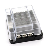 Maxbell 6-Way Fuse Block – Fuse Box with LED Warning Indicator & Cover for Automotive Car Boat Marine RV Truck DC 32V