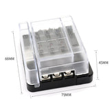 Maxbell 6-Way Fuse Block – Fuse Box with LED Warning Indicator & Cover for Automotive Car Boat Marine RV Truck DC 32V