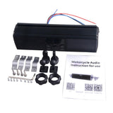 Max Motorcycle Audio Sound System APP Control FM Radio Stereo Speakers Black
