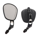Maxbell Motorcycle Edge Cut Rear View Mirrors for Harley Softail Touring Road King XL883 Black