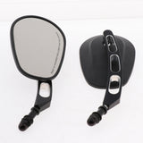 Maxbell Motorcycle Edge Cut Rear View Mirrors for Harley Softail Touring Road King XL883 Black
