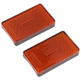 Maxbell 60x36mm Front Fork Amber Reflectors for Motorcycle, Scooter, Bikes, ATV, Dirt bike