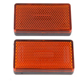 Maxbell 60x36mm Front Fork Amber Reflectors for Motorcycle, Scooter, Bikes, ATV, Dirt bike