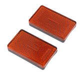 Maxbell 60x36mm Front Fork Amber Reflectors for Motorcycle, Scooter, Bikes, ATV, Dirt bike