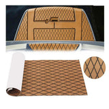 Max Boat Flooring Mat Faux Teak Decking Yacht Sheet Pad Cross Dark Grey
