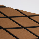 Max Boat Flooring Mat Faux Teak Decking Yacht Sheet Pad Cross Light Brown