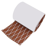 Max Boat Flooring Mat Faux Teak Decking Yacht Sheet Pad Cross Brown White Stripe