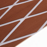Max Boat Flooring Mat Faux Teak Decking Yacht Sheet Pad Cross Brown White Stripe