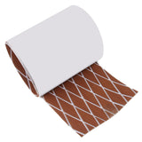 Max Boat Flooring Mat Faux Teak Decking Yacht Sheet Pad Cross Brown White Stripe