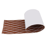 Max Boat Flooring Mat Faux Teak Decking Yacht Sheet Pad Cross Brown White Stripe