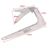 Maxbell Claw Boat Anchor System, Heavy Duty Stainless Steel, 2.2 lb / 1kg