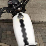 Max 50x4.5cm Motorcycle DIY Fuel Gas Tank Decal Sticker for Cafe Racer Silver