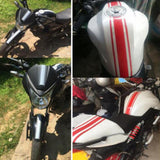 Max 50x4.5cm Motorcycle DIY Fuel Gas Tank Decal Sticker for Cafe Racer Silver