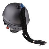 Max 21" Gradient Ramp Helmet Twin Braids / Ponytail Motorcycle Bike Helmet Hair 2