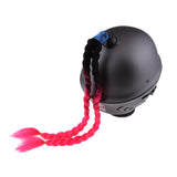 Max 21" Gradient Ramp Helmet Twin Braids / Ponytail Motorcycle Bike Helmet Hair 3