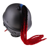 Max Handmade Decoration Punk Dirty Braid Motorcycle Helmet Ombre Black to Red